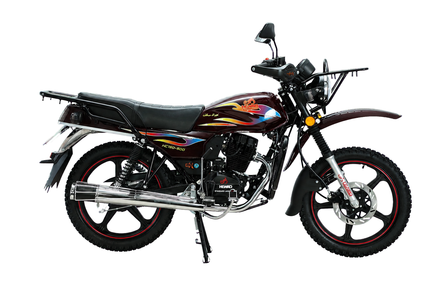 Hewad HC150-500 motorcycle in deep maroon